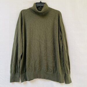 LL Bean Sweater Womens 3X Knit Cotton Cashmere Turtleneck Pullover Fall